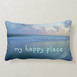 Almofada Lombar Meu lugar feliz está na praia do Eric.