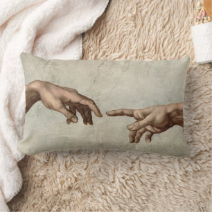 Almofada Lombar Michaelangelo mãos criação adam deus
