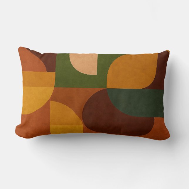 Almofada Lombar Mid-Century Modern Abstract Composition (Frente)
