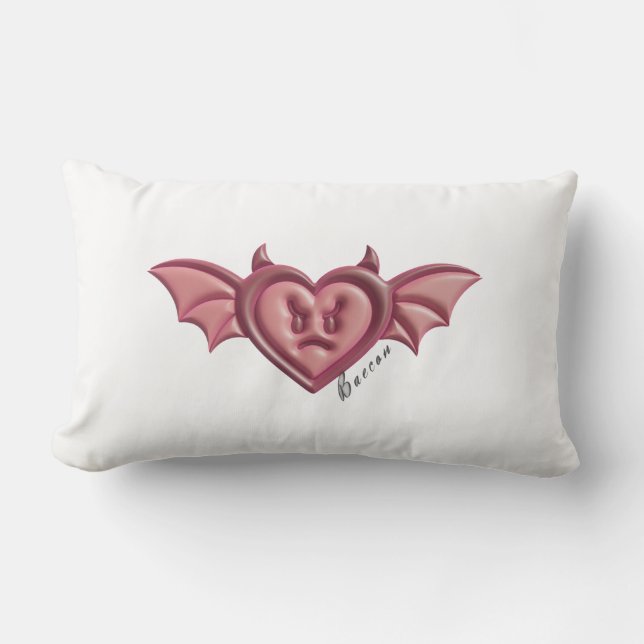 Almofada Lombar Mikitiez rosa baroqueart rocha arco-íris (Frente)