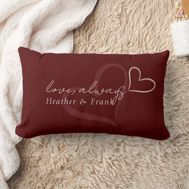 Almofada Lombar Minimal Modern Romantic Chic Love Always Valentine (Cobertor)