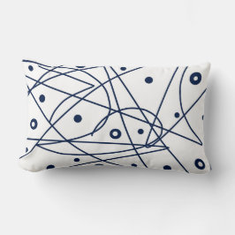 Almofada Lombar Minimalismo dos Círculos Pretos abstrato