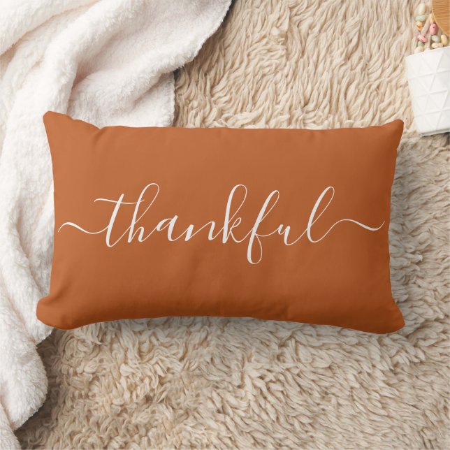 Almofada Lombar Minimalist Thanksgiving Lumbar Pillow – Thankful (Cobertor)