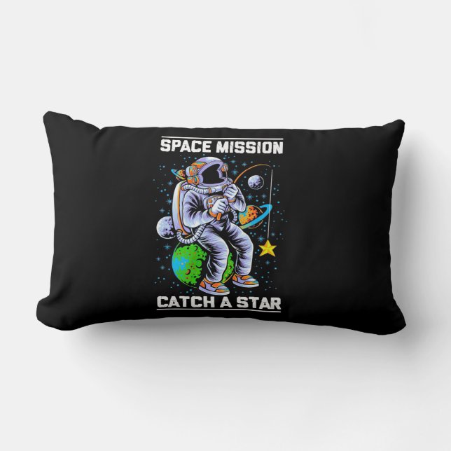 Almofada Lombar Missão Espacial Astronauta Capta Uma Estrela (Frente)