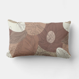 Almofada Lombar Mocha Hibiscus Botanical Harmony