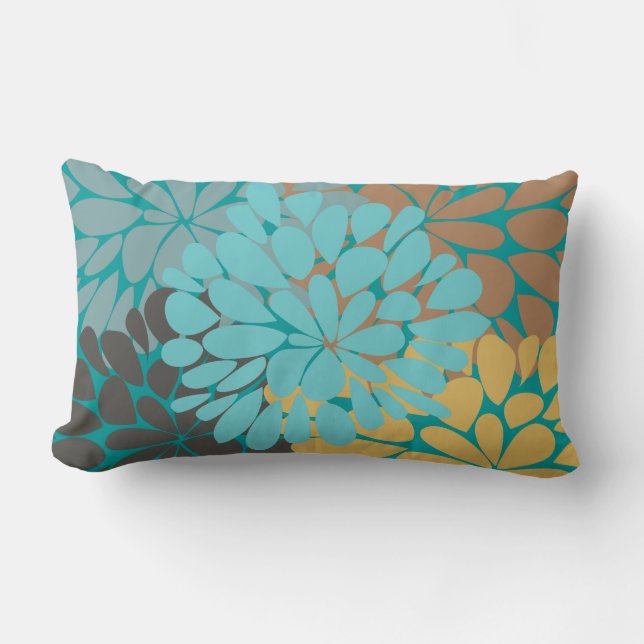 Almofada Lombar Moda Floral Retro Legal Bonita, Cuta (Frente)