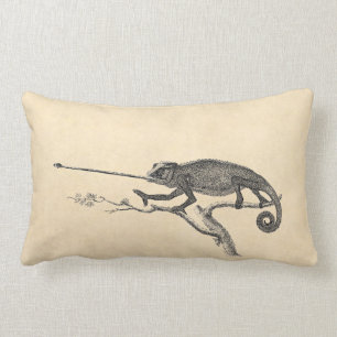 Almofada Lombar Modelo da ilustração do camaleão do lagarto do
