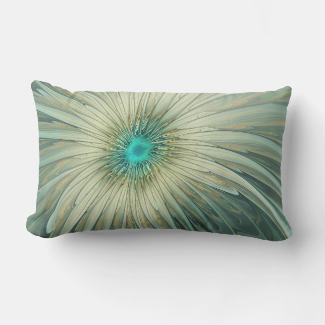 Almofada Lombar Moderna Abstrato Fantasy Flor Arte Fractal (Frente)