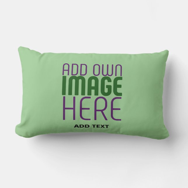 ALMOFADA LOMBAR MODERNO EDITABLE MINT GREEN IMAGE MODELO (Frente)