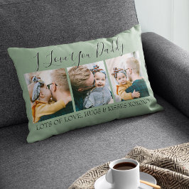 Almofada Lombar Moderno Personalizado Eu Amo Você Papai | 3 Fotos