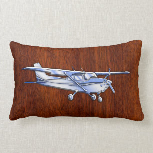 Almofada Lombar Mogno clássico do vôo de Cessna do cromo dos