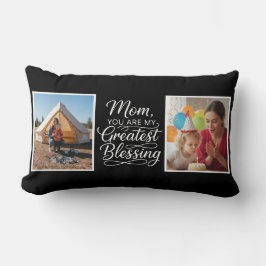 Almofada Lombar Mom Greatest Blessing Two Photo Custom Minimalist