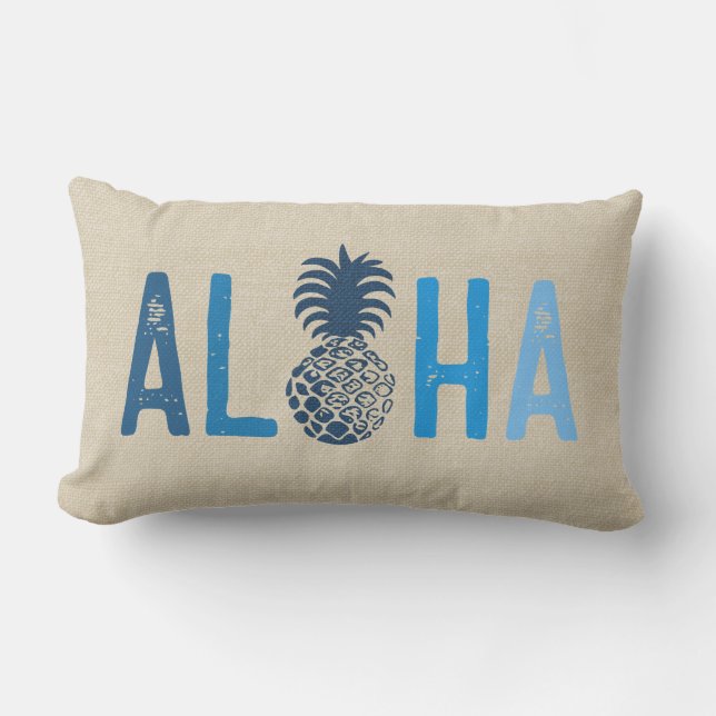 Almofada Lombar Momona Pineapple Aloha Havaiana - Índio tropical (Frente)