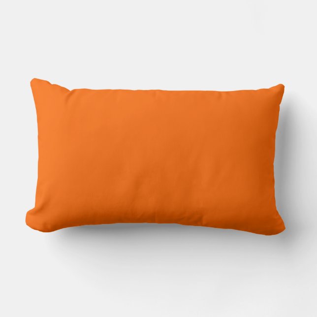 Almofada Lombar MONOGRAM laranja sólido personalizado (Frente)