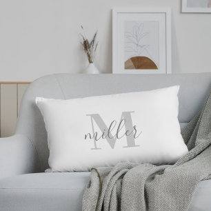 Almofada Lombar Monograma da Xadrez Negra de Buffalo