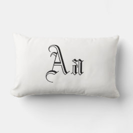 Almofada Lombar Monograma duplo a preto e branco