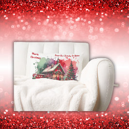 Almofada Lombar Monograma Natais vintages festivos em branco |