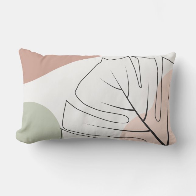 Almofada Lombar Monstera minimalista (Frente)