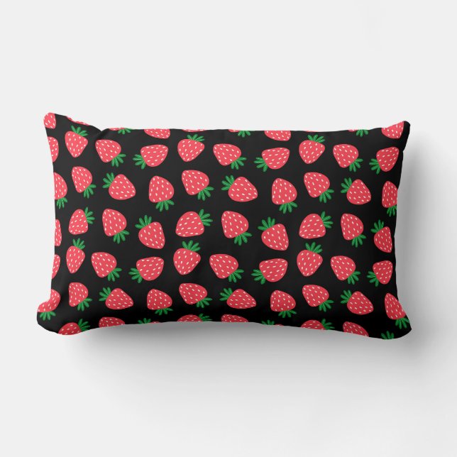 Almofada Lombar morango vermelho  (Frente)