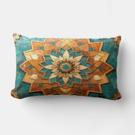 Almofada Lombar Moroccan Mandala Pillow - Geometric Tile Luxury De