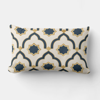 Almofada Lombar Moroccan mug, navy blue gold, geometric pattern, i