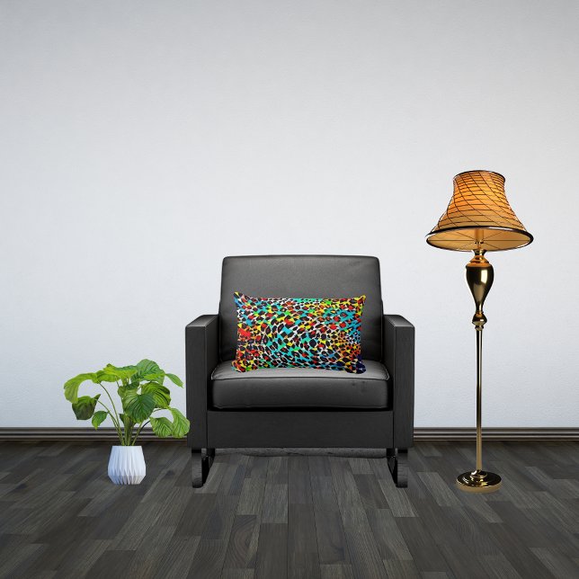 Almofada Lombar Mosaico multicolorido brilhante (Criador carregado)