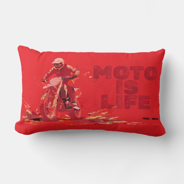 Almofada Lombar Moto Is Life Throw Pillow (Frente)
