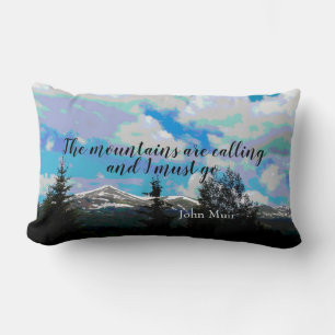 Almofada Lombar Muir cita arte da paisagem travesseiro decorativo