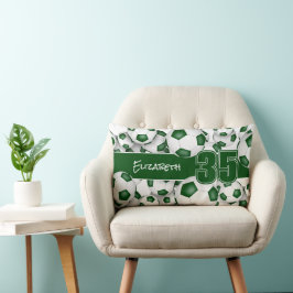 Almofada Lombar Muitas bolas de futebol verde seleção cores decor