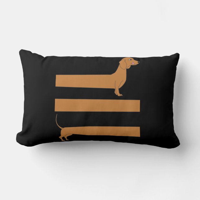 Almofada Lombar Muito longo Dachshund engraçado (Frente)
