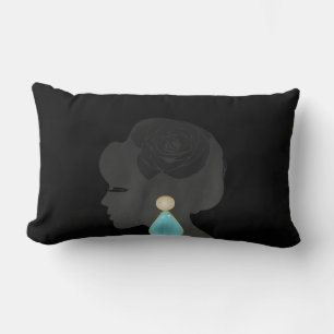 Almofada Lombar Mulher Negra Silhouette Dark Glamor