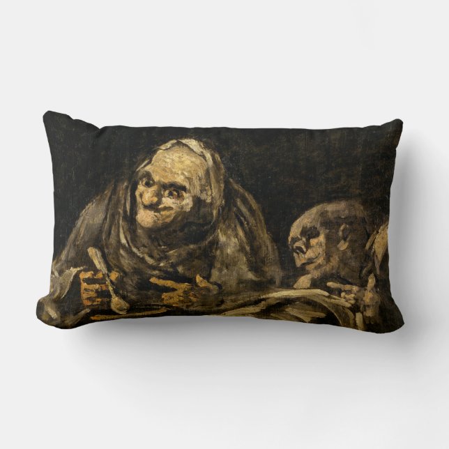 Almofada Lombar Mulher Velha com Esqueleto (Morte) (Francisco Goya (Frente)