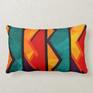 Almofada Lombar Multi design colorido africano do impressão do