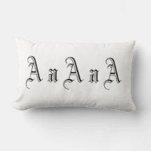 Múltiplos monogramas A em preto e branco