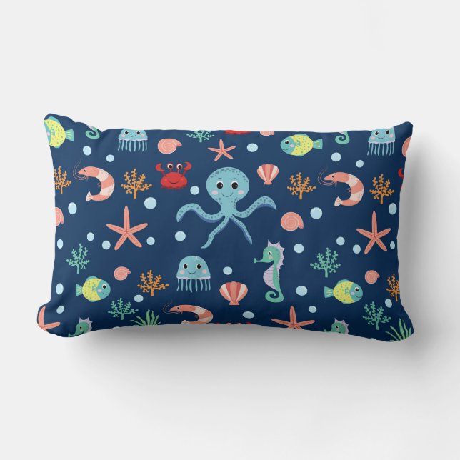 Almofada Lombar Mundo do Mar (Frente)