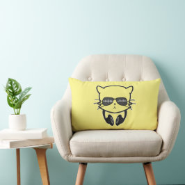 Almofada Lombar Music Lover Cat