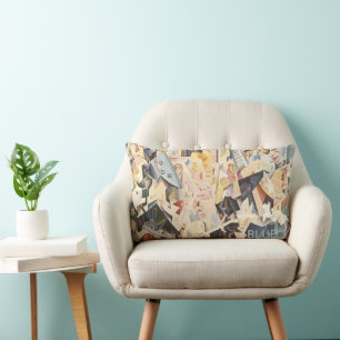 Almofada Lombar Música Vintage, Jazz Art Déco, Rapsódia em Azul