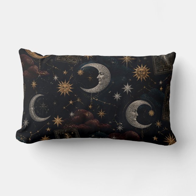 Almofada Lombar Mystical Tarot Moon Throw Pillow (Frente)