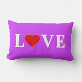 Almofada Lombar Na moda do Coração Elegante de AMOR Roxo