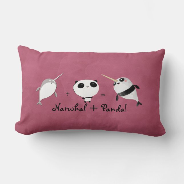 Almofada Lombar Narwhal mais a panda! (Frente)