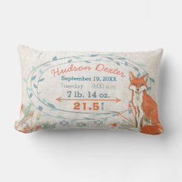 Almofada Lombar Nascimento Stats Baby Boy Creatures Fox