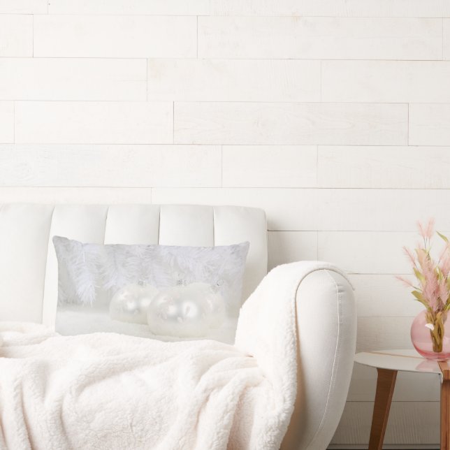 Almofada Lombar Natal branco (Sofá)