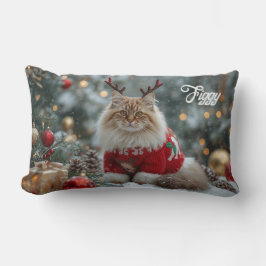 Almofada Lombar Natal da Floresta Norueguesa Cozy Personalizado