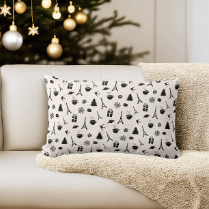 Almofada Lombar Natal em Paris Padrão