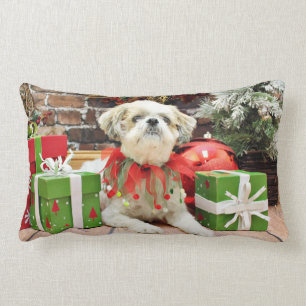 Almofada Lombar Natal - Shih Tzu - Bailey