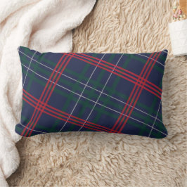 Almofada Lombar Natal Xadrez Diagonal Rustico Verde Vermelho Azul