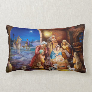 Almofada Lombar natividade, pintura santamente da noite