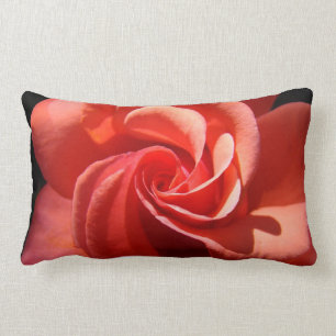 Almofada Lombar Natureza alaranjada dos rosas do travesseiro