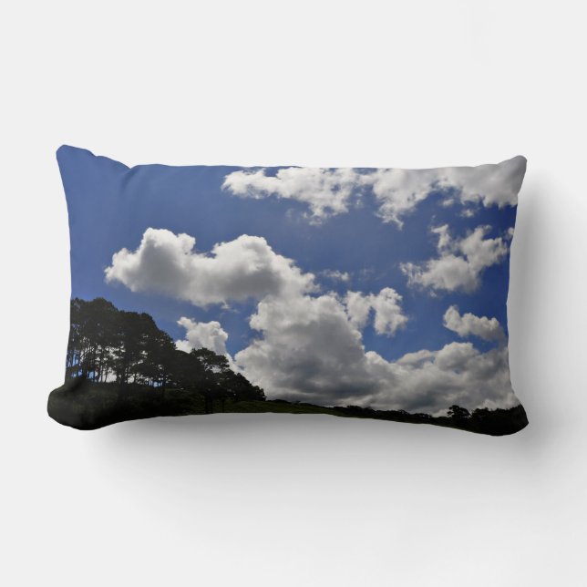 Almofada Lombar Natureza das Nuvens Paisagem Céu (Frente)