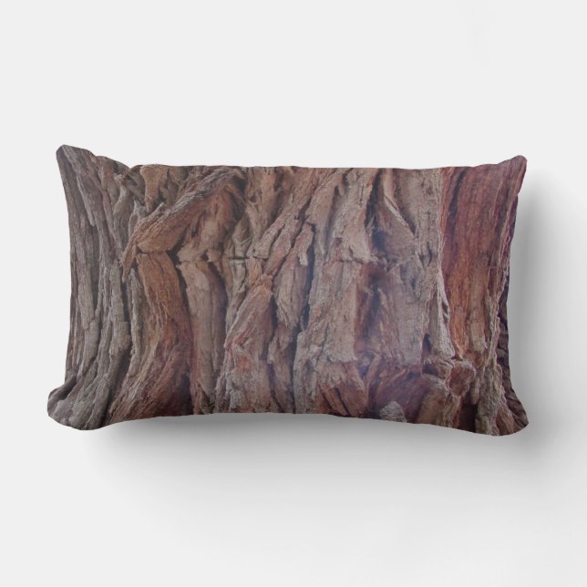 Almofada Lombar Natureza do Latido Rustic Red Brown Tree (Frente)